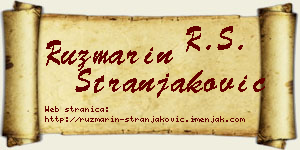 Ruzmarin Stranjaković vizit kartica